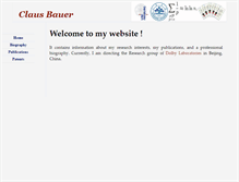 Tablet Screenshot of clausbauer.com
